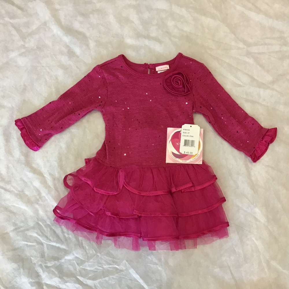 Pink Sparkle Tutu Dress 4T NWT